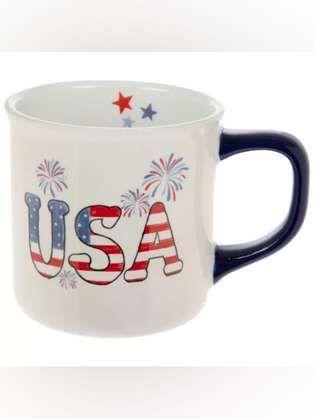 USA & Fireworks Ceramic Mug